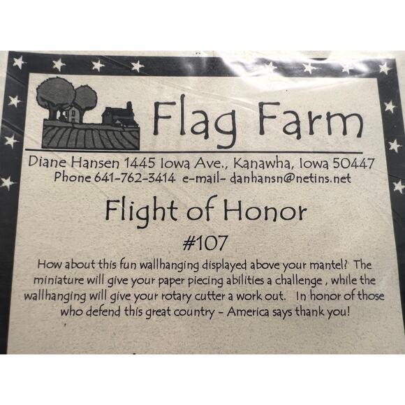 quilt pattern flag farm quilt flight of honor miniature and wall hanging - Picture 5 of 6